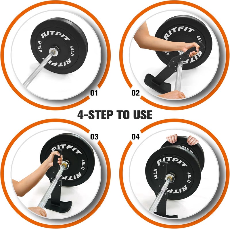 RitFit Deadlift Jack/Barbell Jack Unload 660LB Barbell Stand With Non-slip Handle and Base, Perfect for Deadlift and Powerlifting - Image 4